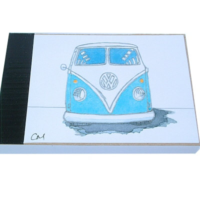 VDub Artwork Handpainted Mini-Notebook